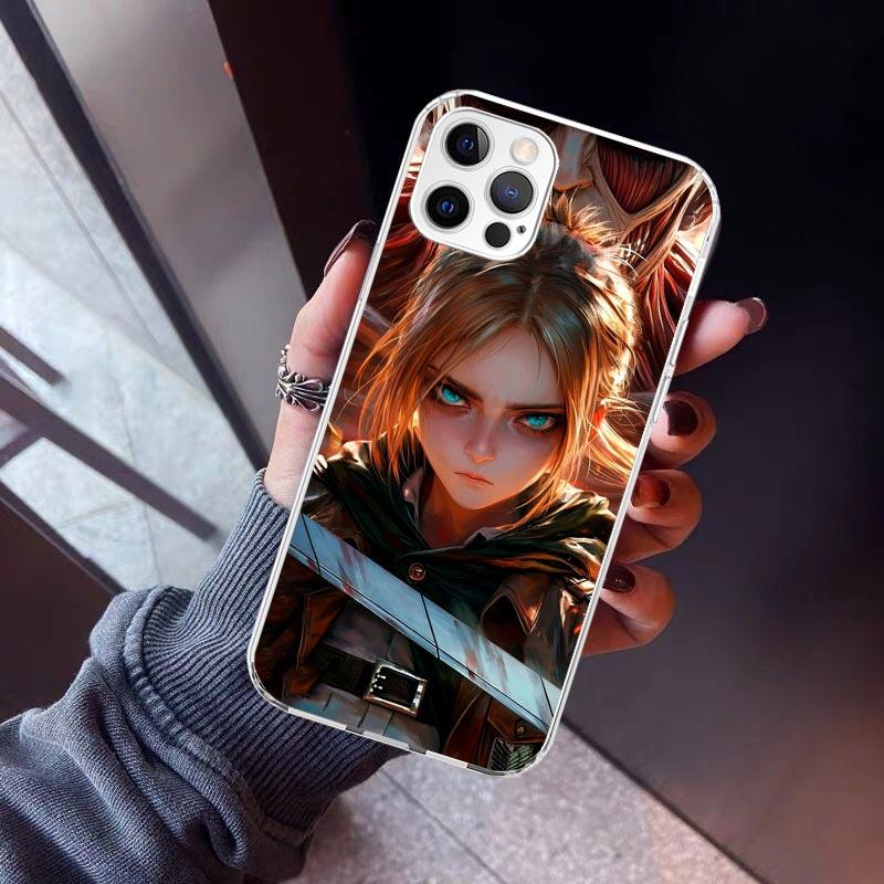 A-Attack on T-Titan Annie Mikasa Phone Case For iPhone 17 Air 11 13 Mini 14 15 Plus 16 12 Pro Max 16E SE 7 8 Pattern Soft TPU Ba