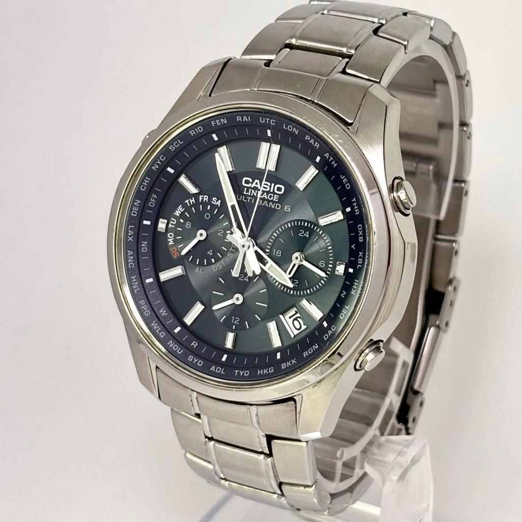 Used [Operating and received radio waves] CASIO Lineage Men's Watch Tough Solar Date