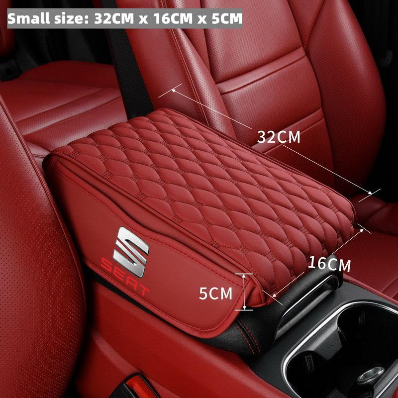 UQKX7 Auto Center Console Armrest Cushion Leather Armrest Pad Storage Box For Seat Leon Ibiza Alhambra Exeo Altea Arona Accessories