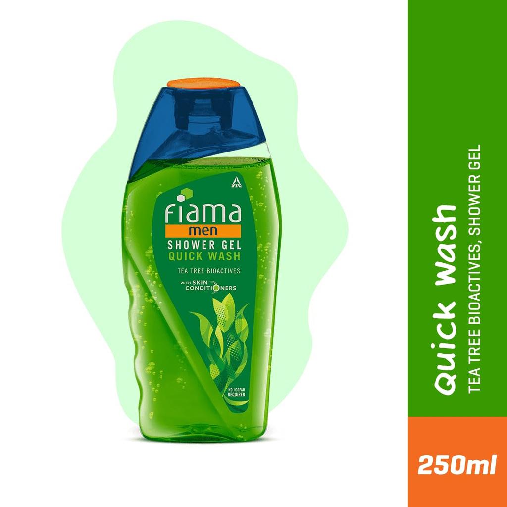 Fiama Men Body Wash Quick Wash 250ml Pack of 1 Moisturising Shower Gel for Soft Refreshed Skin