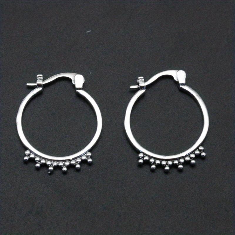 1 Pair of Fashionable and Simple Round Hoop Earrings, Perfect Gift for Women's Birthdays/Christmas/New Year/Valentine's Day