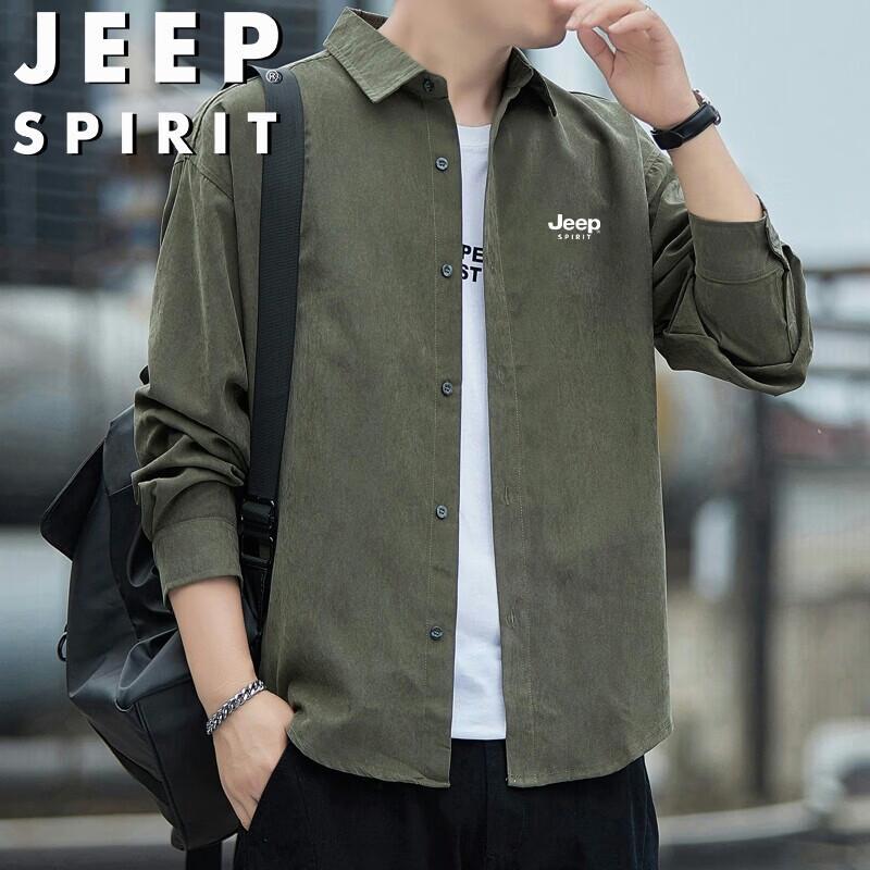 

JEEP SPIRIT Men s Loose-Fit Long-Sleeve Casual Shirt L