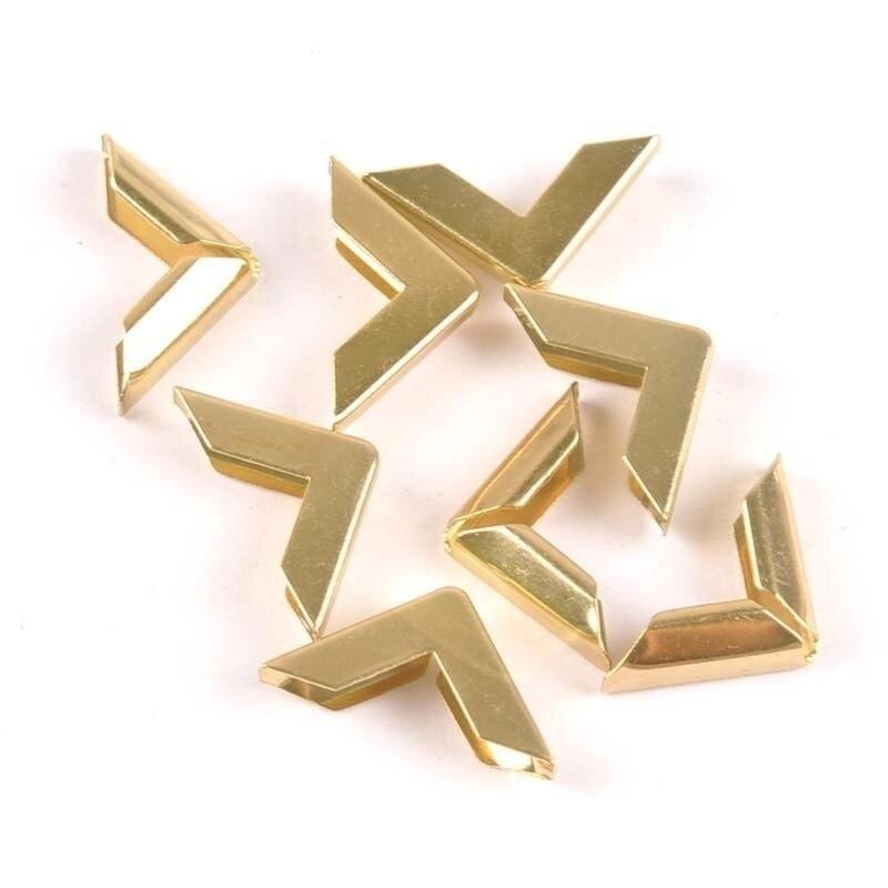 Metal Book Corners 100PCS Anti-Scratch Protective Edge Guards for Scrapbooking Photo Albums Menus DIY Crafts