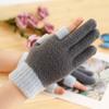 Student Elastic Soft Thick Warm Mittens Arm Warmers Touch Screen Gloves Plus Velvet