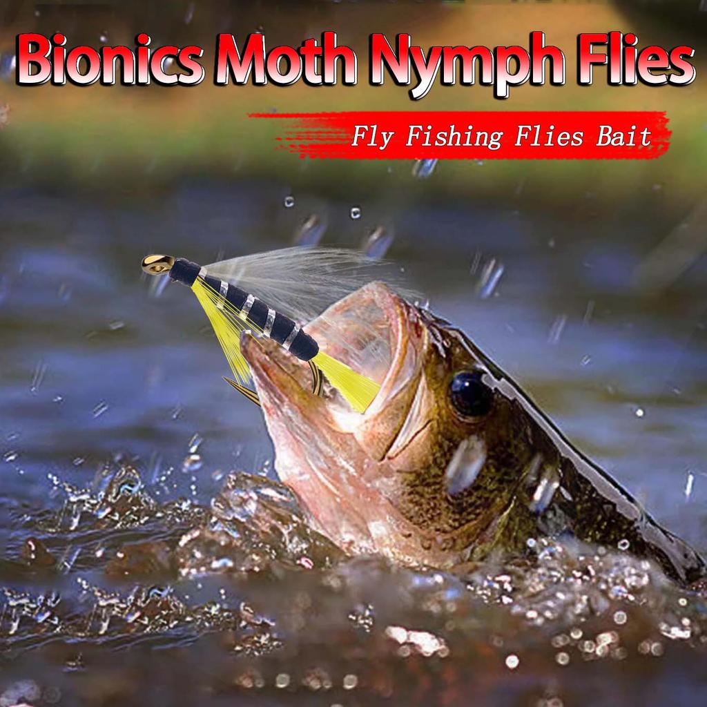 5 Stück/Box Nymphe mit Perlenkopf, künstlicher Insektenköder, Fliegenfischen Fliegen für Forelle, Barsch, Lachs & mehr Süßwasserfische