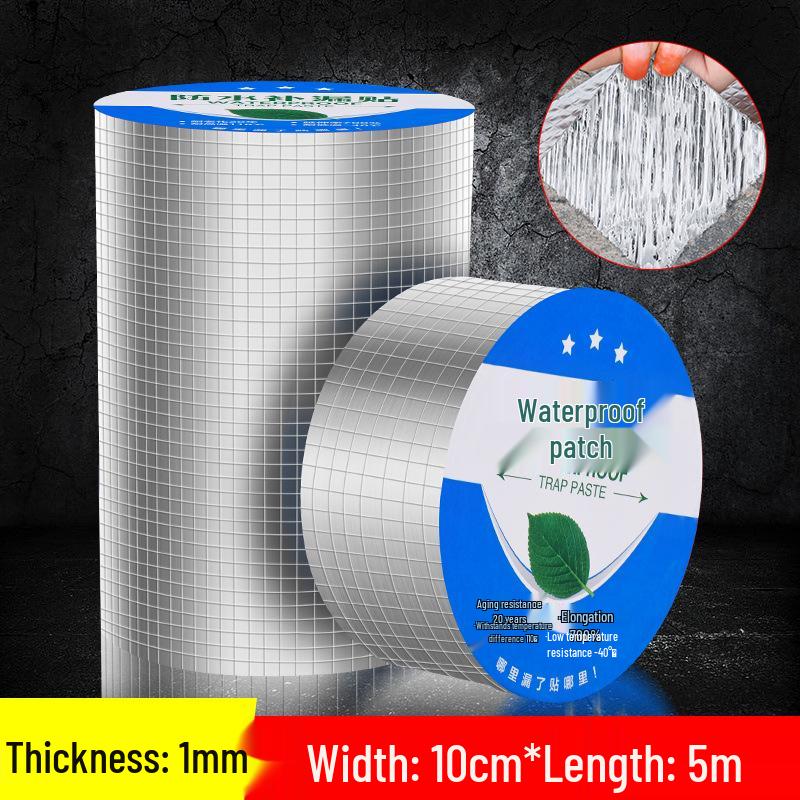 

Високов язка водонепроникна стрічка з алюмінієвої фольги для ремонту протікань даху та труб Silver; Checkered Aluminum 100mm*5m*1mm Thick