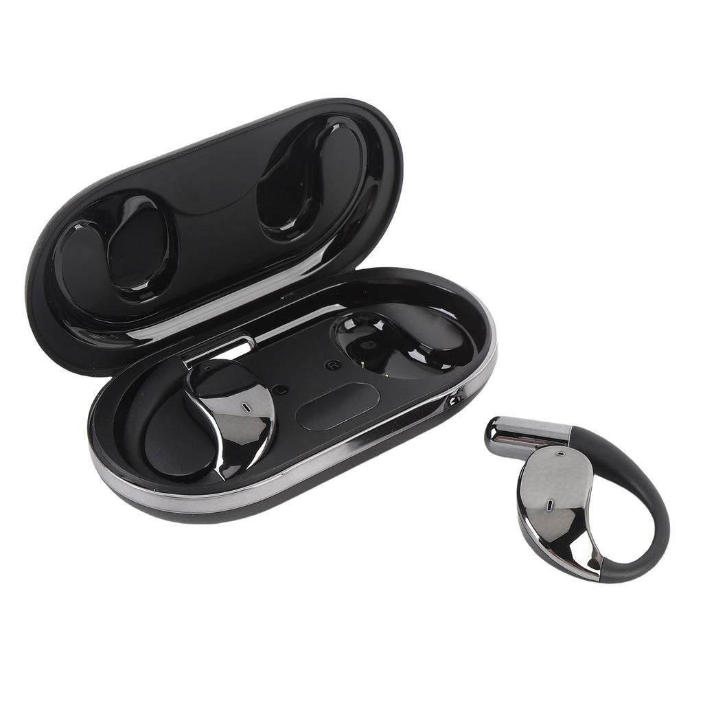 Al Translation Earphone Bluetooth V5.4 Ear Hook Language Translator Earbuds Long Battery Life Black