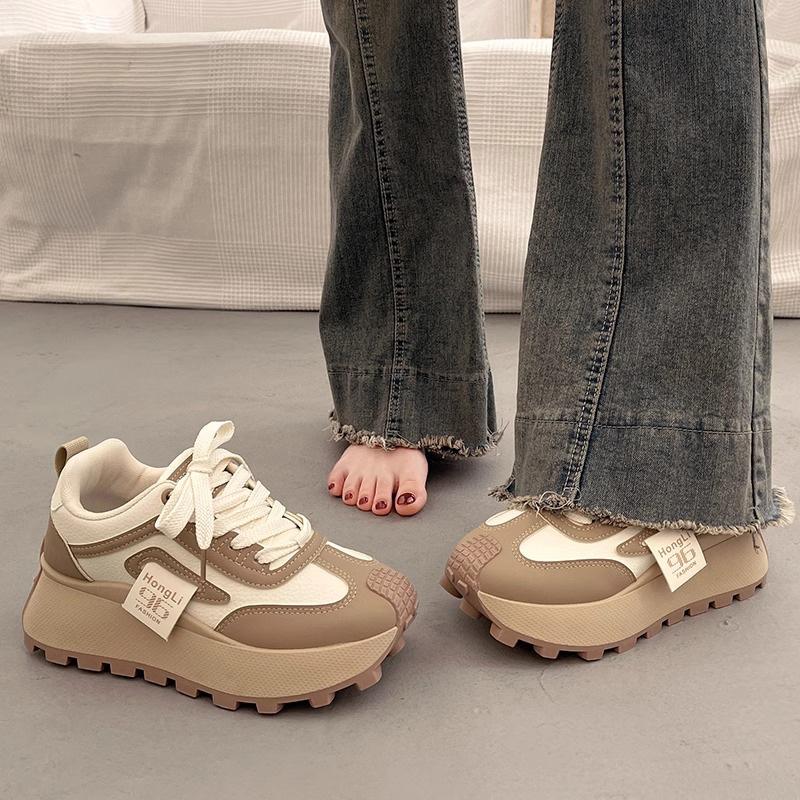 Ins Korean Version of the New Forrest Gump Shoes 2025 Spring and Autumn Explosion Student Running Sports Thick Sole Height Increase Casual Women's Sho