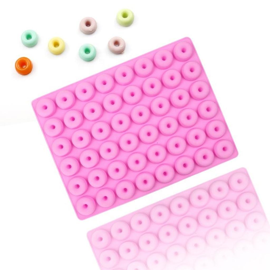 48 Cavity Small Donuts Chocolate Silicone Mold Small  Fondant Candy Mold  Baking Tools