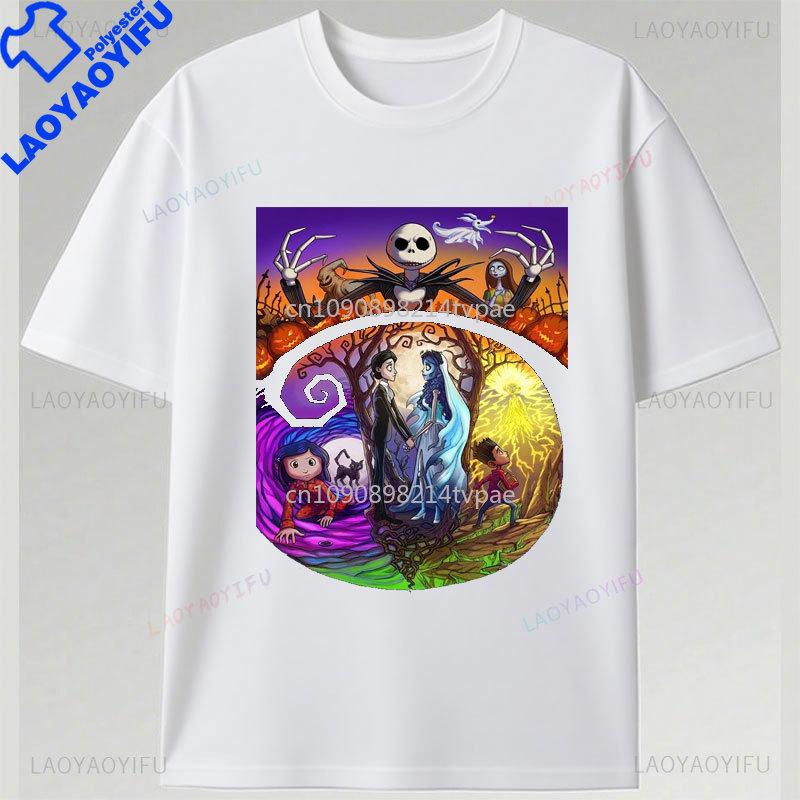 

Corpse Bride Camiseta Crewneck Casual Printed Tshirt Summer Short Sleeve Vintage 90S Polyester Material Cheap Graphic Tshirts 4XL