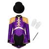 Dívčí kostým Ringmaster Cirkusový kouzelník Bubeník Cosplay Kostým Flitry Body Klobouk Rukavice Hůlka Set Halloweenský kostým