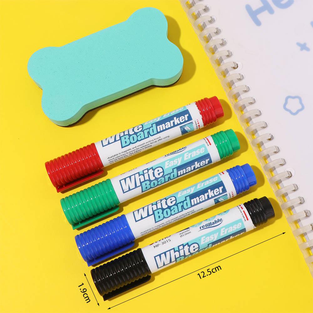 4/8 Colors Drawing Markers Magnetic Eraser Fine Point Markers Whiteboard Markers Whiteboards