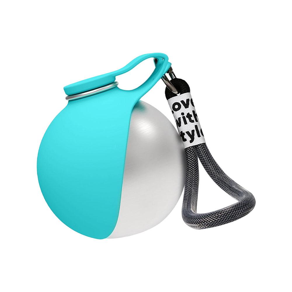 Kleine Hundewasserflasche 285ml Edelstahl Praktischer Hunde-Trinkspender Welpen Reise Tragbare Wasserschale