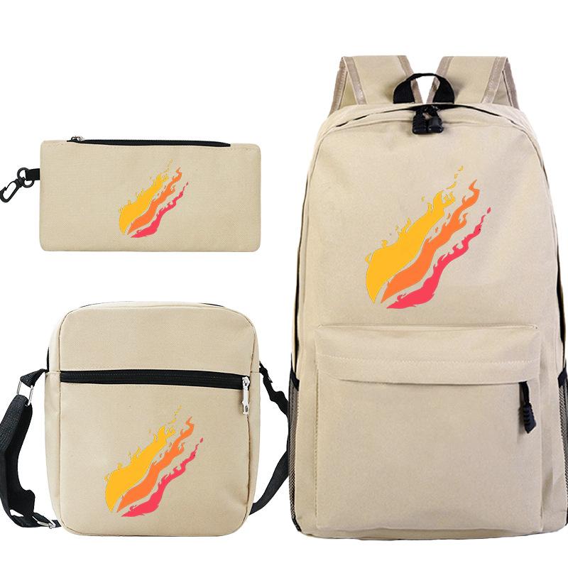 Backpack Casual Student Schoolbag Small Shoulder Bag Pencil Bag Three-piece Set