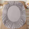 Cotton Fitted Bed Sheet With Elastic Band Mattress Covers Protector For Single Double King Bed 150/160/180x200 Custom Sizes