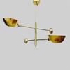 2 Pendant Light | Antique Brass Sputnik Chandelier Light | Mid Century Brass Modern Ceiling | Custom Kitchen Light Fixture
