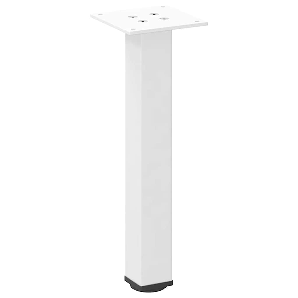Vidaxl Nogi Do Stolika Kawowego, 4 Szt., Biale, 30-32 Cm, Stal