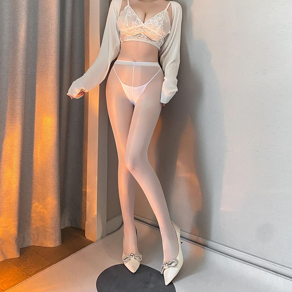 Oil Thin Stocking Shiny Smooth Black Pantyhose Plus-Size Transparent Female Silky Tights