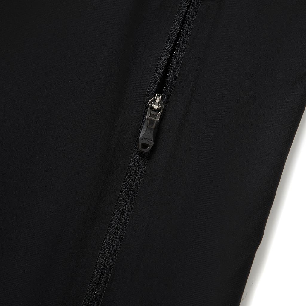 Li Ning Glory Series Casual Long Sleeve Stand Collar Reflective Logo Knitted Sports Jacket Men Jackets Black AWYV017-1