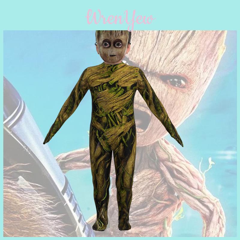 Baummann Groot Galaxy Guard Cosplay Kostüm für Kinder Halloween Outfit