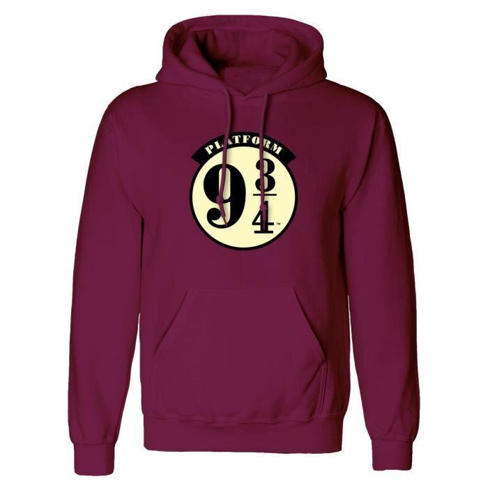 Sweat à capuche unisex Harry Potter Platform 9 and 3 Quarters Bordeaux XL