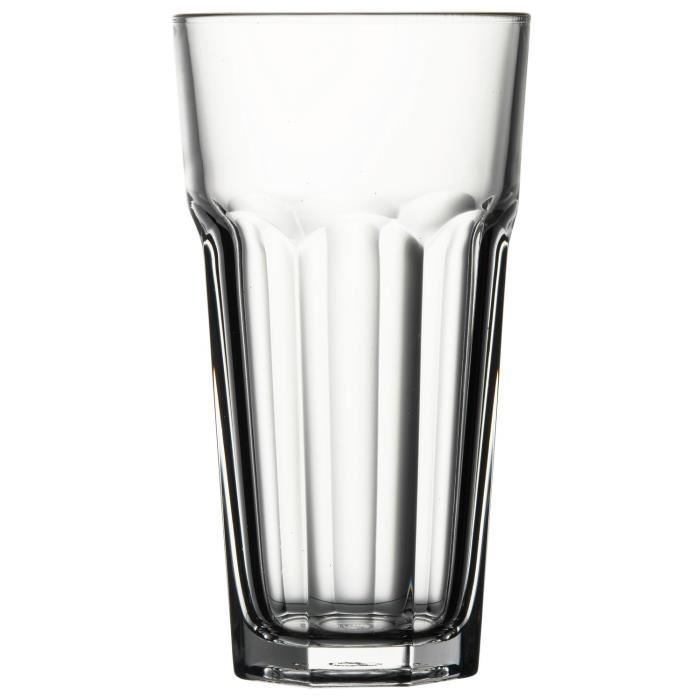 Verre à long drink - ICH-ZAPFE.DE - Casablanca - 12 pièces - Verre plat - 365 ml