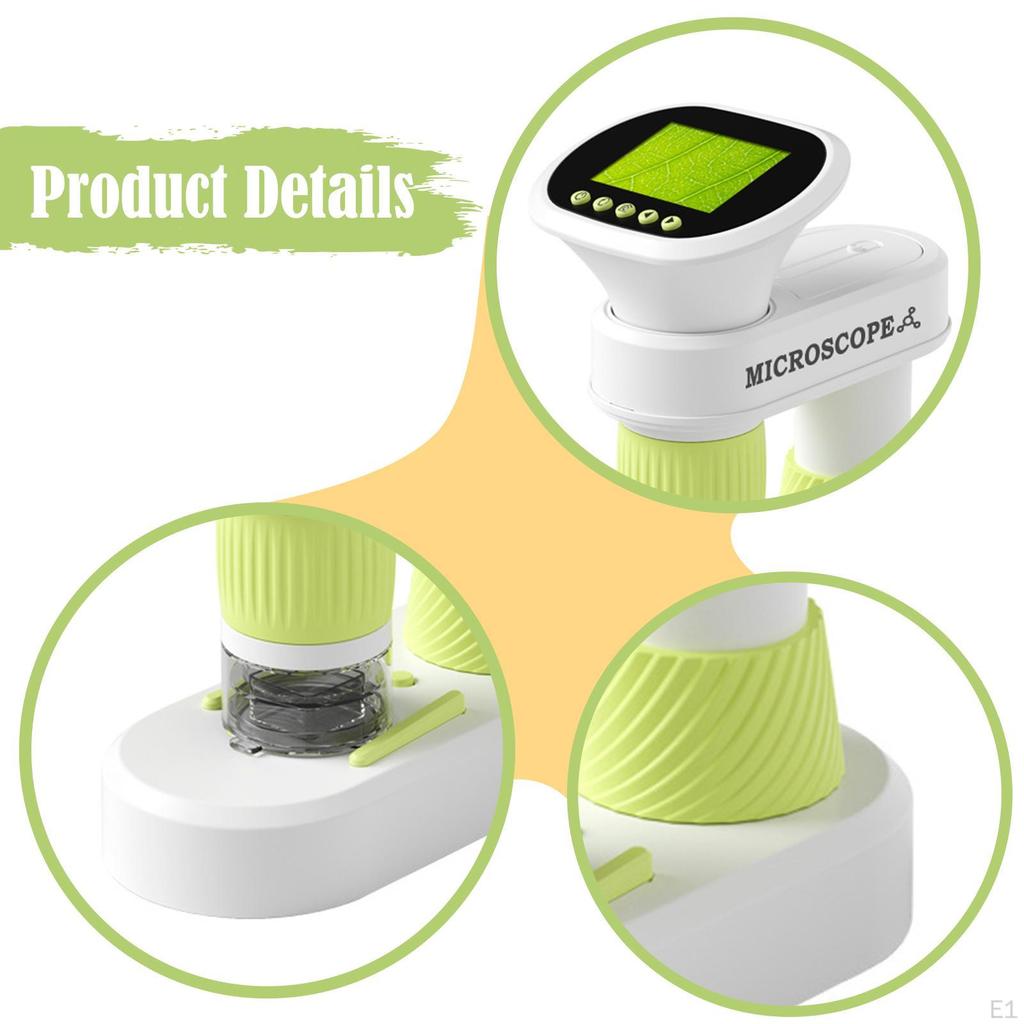 Handheld Digital Kids Microscope Educational 1000x Portable Pocket Miniscope for 5-7 Children Boys
