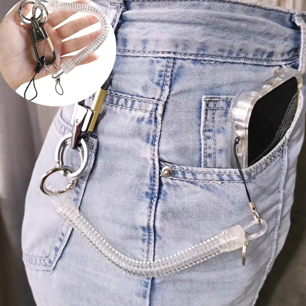 Spring Phone Telescopic Lanyard Pendant Phone Safety Tether  Phone Case Accessories