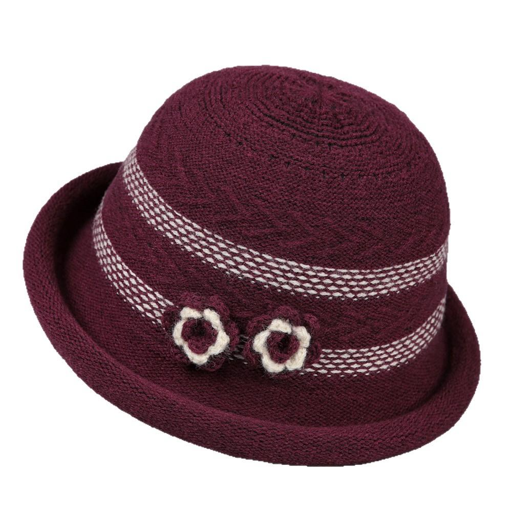 Hat Lady Winter Basin Hat Mom Knitted Hat Old Man Grandma Bucket Hat Autumn Old Woman Hat