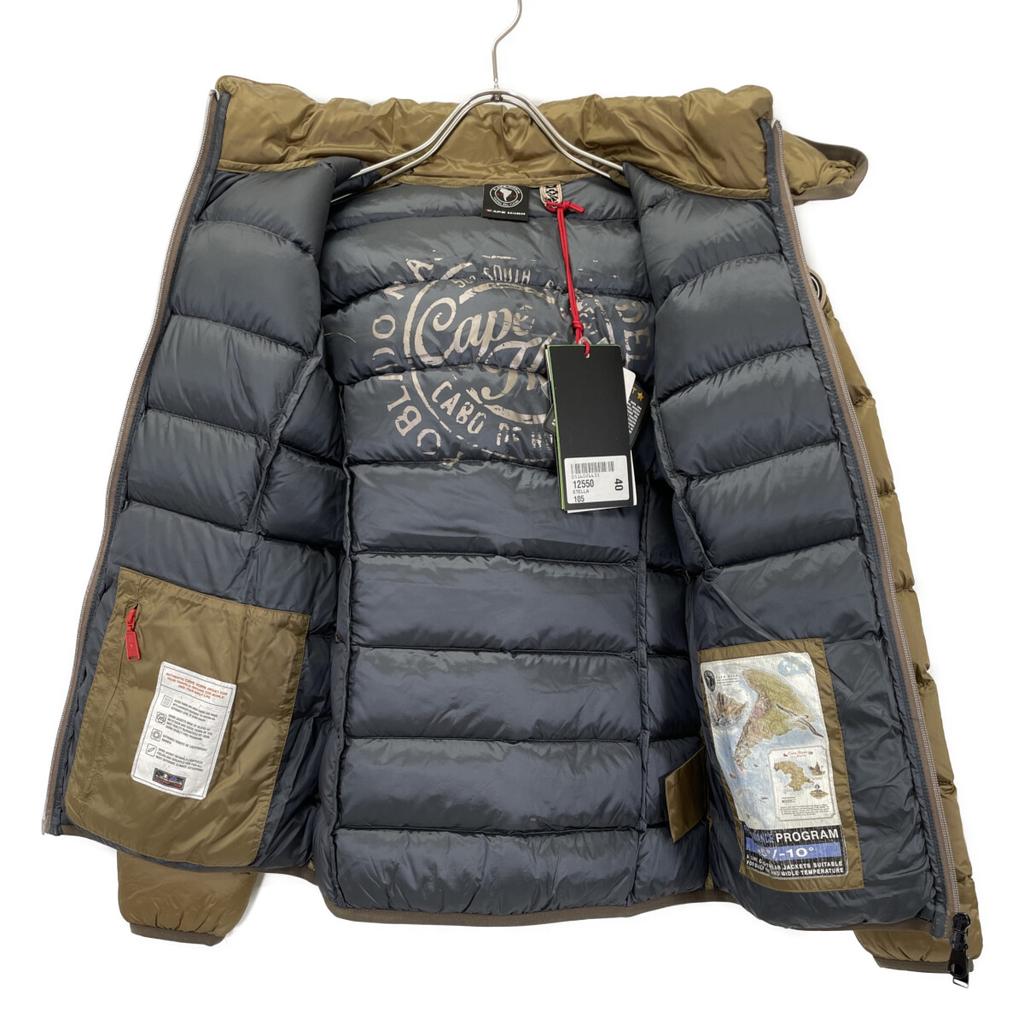 CAPE HORN 12550 STELLA/Stella Złotobrązowa Nylonowa Krótka Kurtka Puchowa z Kapturem Kurtka 40 ZłotobrązowaUżywana