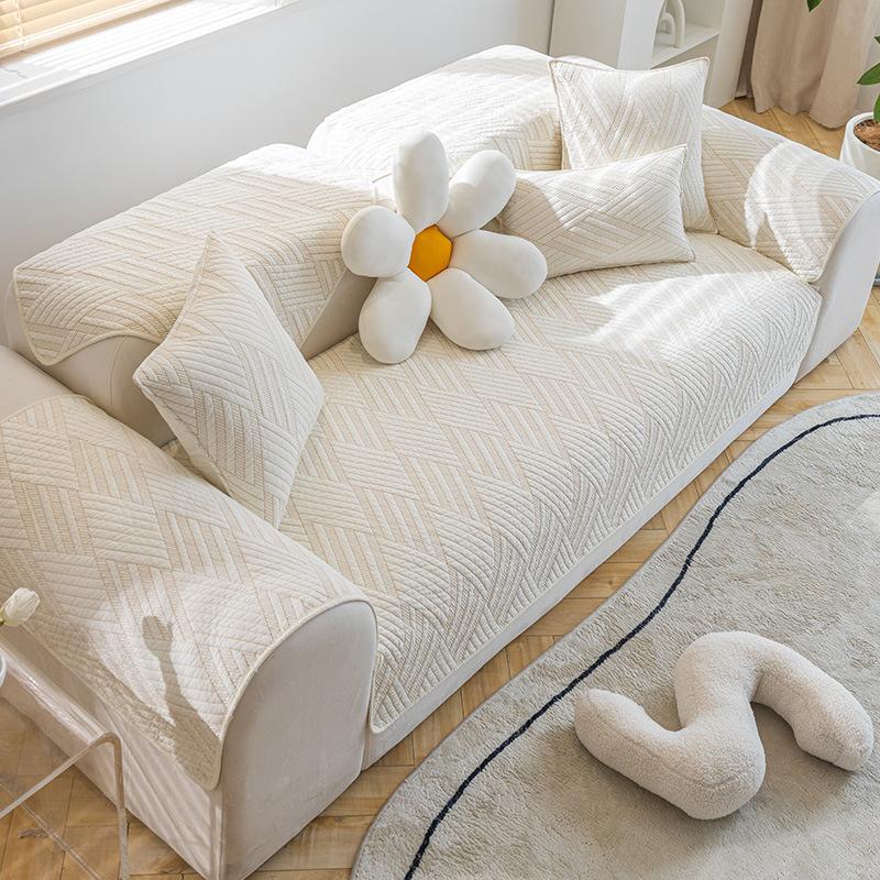 

Modern Simple Light Luxury Sofa Cushion, Universal Non-Slip Sofa Cover For All Seasons, Modern High-End Seat Cushion Towel Cover, Cotton 70*70cm