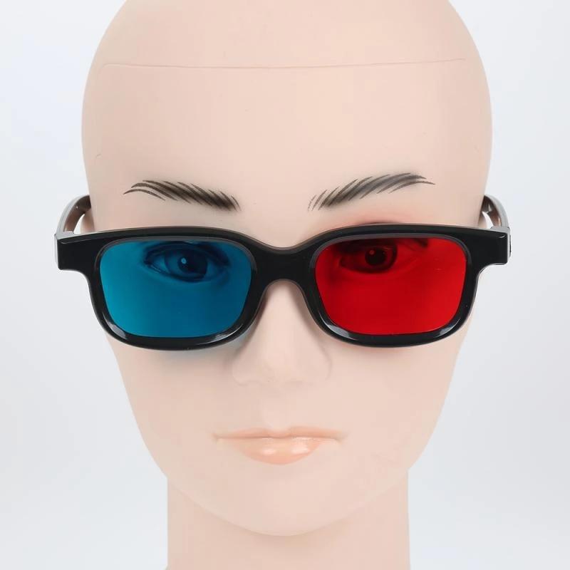 PC New Black Frame Universal 3D Glasses Plastic / Oculos / Red Blue Cyan 3D Glasses Anaglyph 3D Movie Game DVD Viewing / Cinema