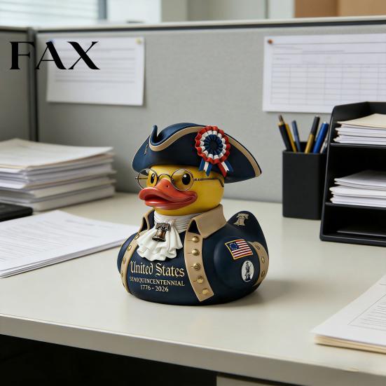 Decorative Bird Statue American Independence 250th Anniversary Duck Figurine Patriotic Resin Veteran Home Decor for 4th of July Day Celebration Sturdy