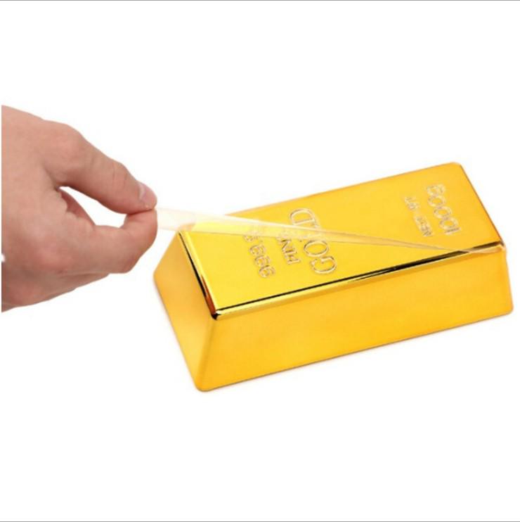 Gold Brick Simulation Model: Festive Ornament & Photography Prop