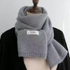 Premium Warm Dark Grey Knitted Scarf Soft Skin Friendly Fabric Perfect For Winter Outdoor Activities Daily Commute Travel