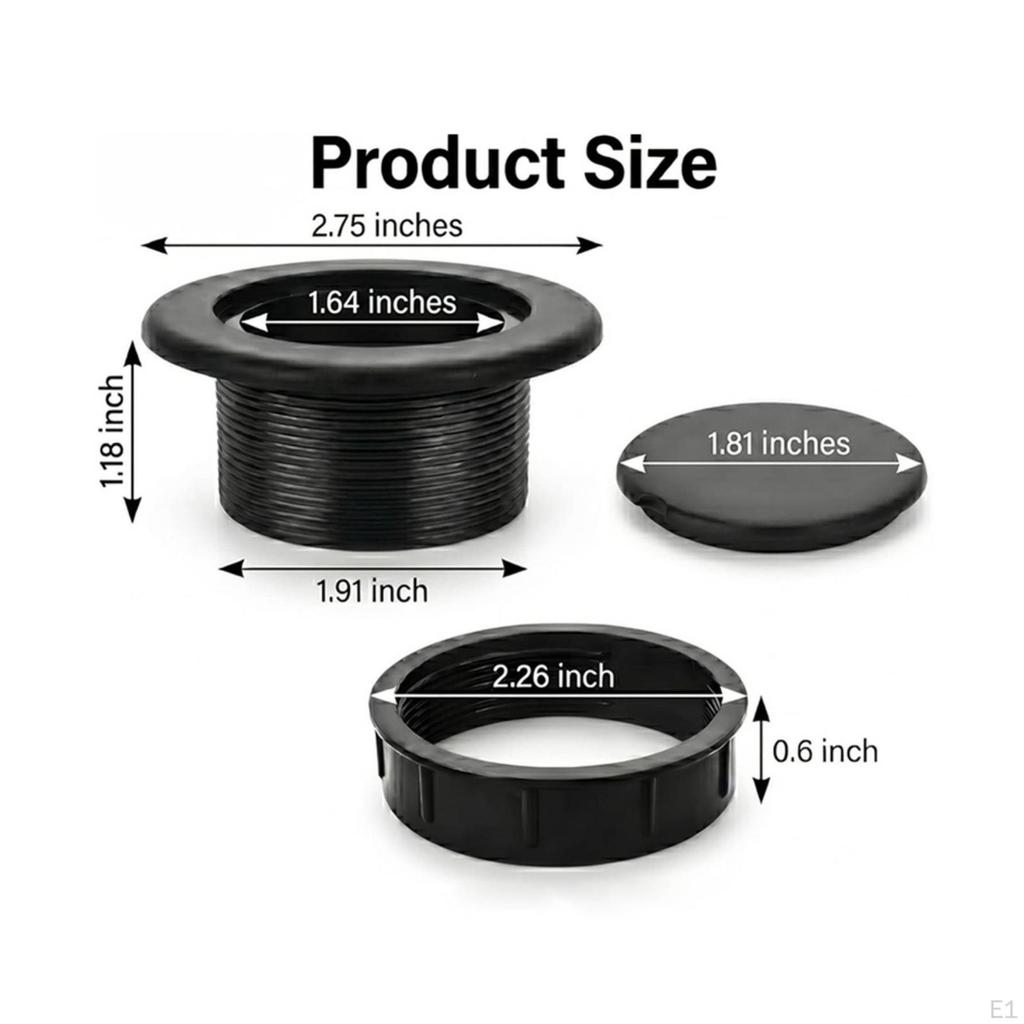 Umbrella Table Hole Insert Threaded Ribbed