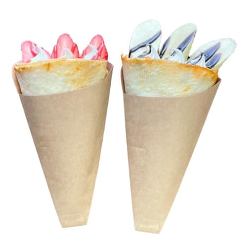 Crepe Triangular Bag, Brown, Perforated (100)