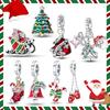 Frohe Weihnachten Baum Charms Perlen Kupfer Weihnachtsmann Anhänger Passen Original Armreif DIY Schmuck Geschenk