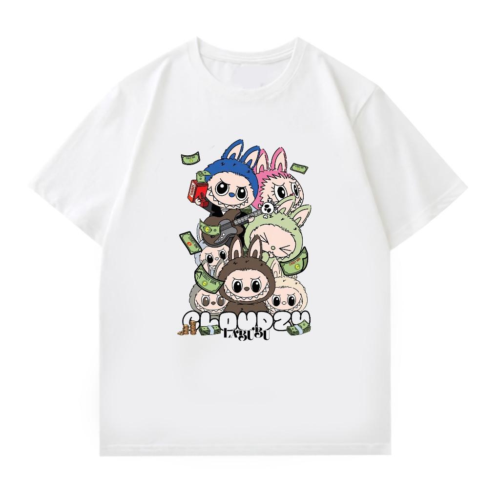 Labubu Cartoon T-shirt | Oversized Unisex Women's Adult Korean T-shirt