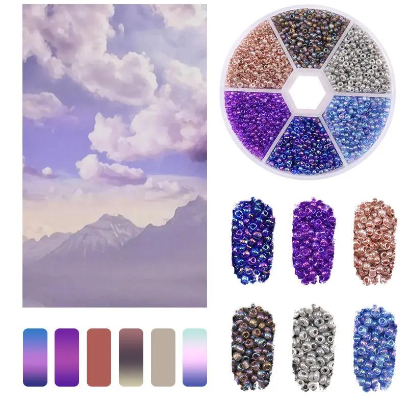2mm Glass Seed Beads Kit Bracelet Making Kit Small Beads Assortment Colors Craft Loose Beads for Jewelry Making DIY Art Crafts