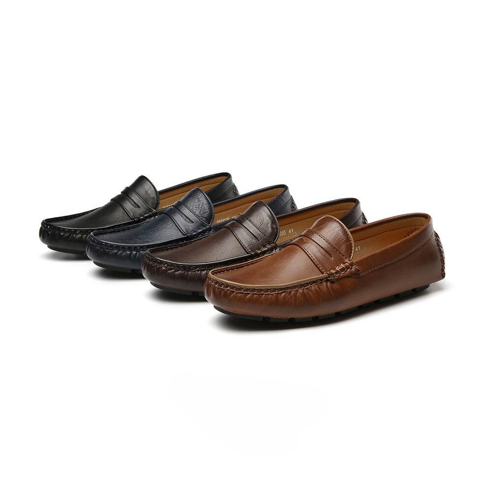 Decarsdz Herrenschuhe Herren Hochwertige Leder Slipper Schuhe für Herren Sommer Herbst Bequem Fahren Faul Herren Freizeitschuhe
