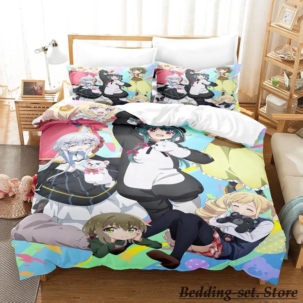 Comfortable Anime Print Bedding Set With Duvet Cover And Pillowcases Single Twin Full Queen King Sizes For Adults And Kids