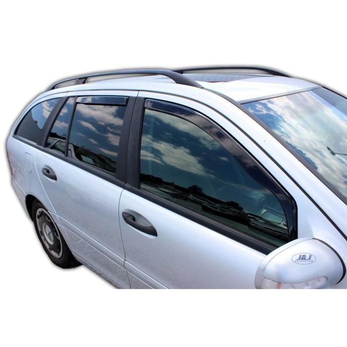 Déflecteurs D'air - J&J AUTOMOTIVE - Heko - Pour Mercedes C Classe S203 - Fumé - Acrylique Renforcé