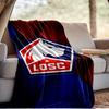Losc Football Crest Blanket Outdoor Flannel Blanket for Camping, Hiking, Garden Parties, Picnic Essentials,gift for Family and Friends