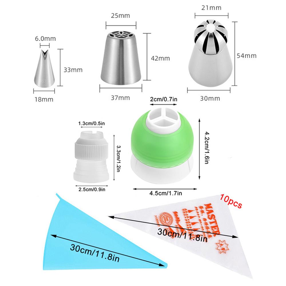 Russian Piping Nozzle Torch Sphere Ball Icing Piping Nozzles Cake Tips Set Cream Decoration Pastry Nozzles Cake Decorating Tool