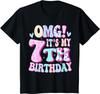Kids OMG It's My 7th Birthday Girls Gifts Seven 7 Year Old Bday T-Shirt