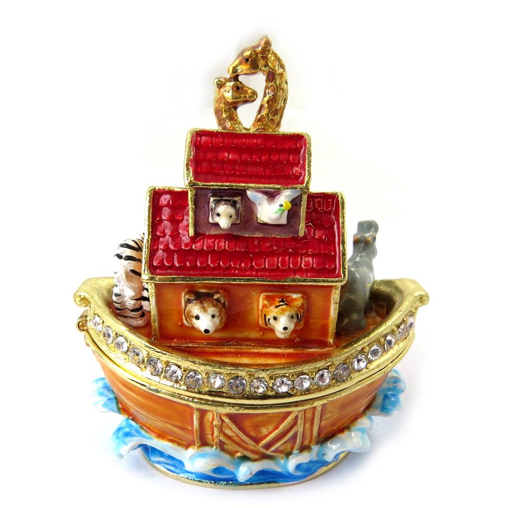 Les Trésors De Lily [N5160] - 'Noah's Ark' Multicoloured Jewellery Box