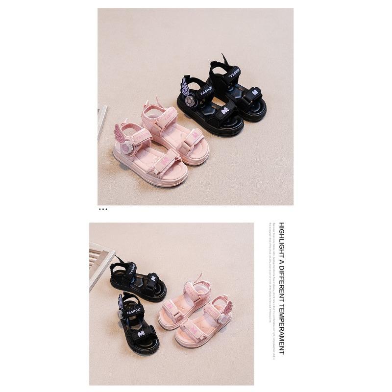 New Summer Kids' Casual Sports Shoes - Fashionable All-Match Soft Sole Sandals for Big & Little Girls