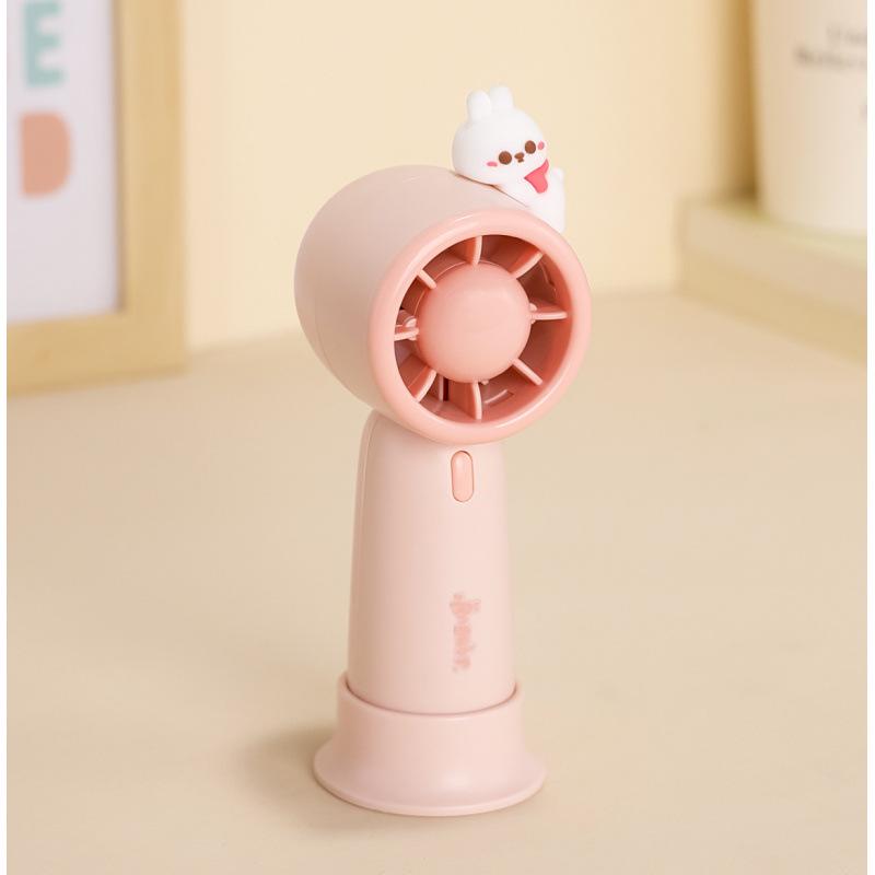 2026 Portable USB Rechargeable Cartoon Doll Desktop Fan 54mm x 59mm x 140mm