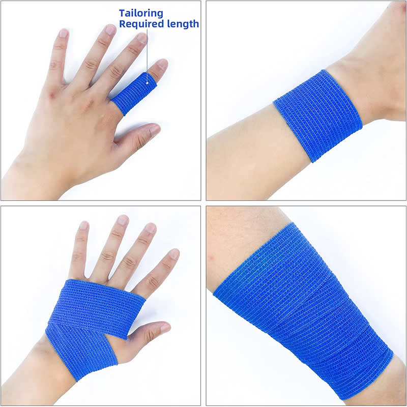 6-24 Rollen Sport Selbstklebende Bandage Tierarzt Wraps Tape Fingergelenke Athletisch Schutzset Haustier Elastische Bandage 2,5-10CM
